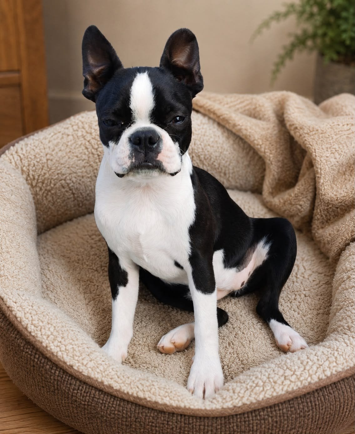 Boston Terriër pup, Dieren en Toebehoren, 15 weken tot 1 jaar, Teef, Parvo, Bulldog