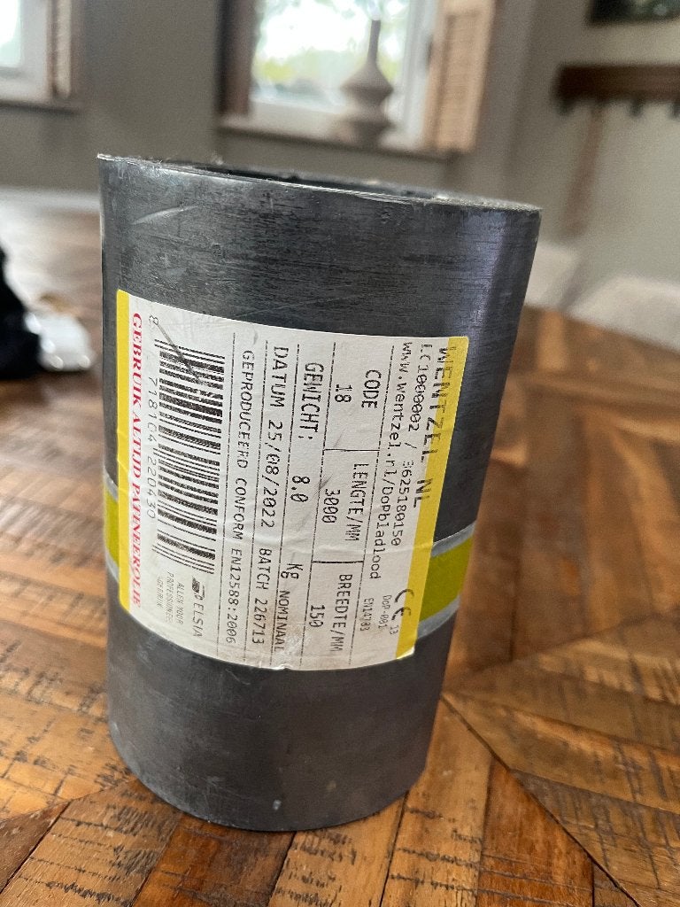 Loodband  loodslab Wentzel nieuw op rol, Ophalen, Overige typen, Nieuw, Minder dan 5 m²