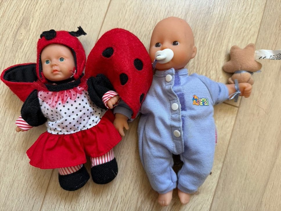2 schattige babypoppen zapf creations, Ophalen of Verzenden, Gebruikt, Babypop