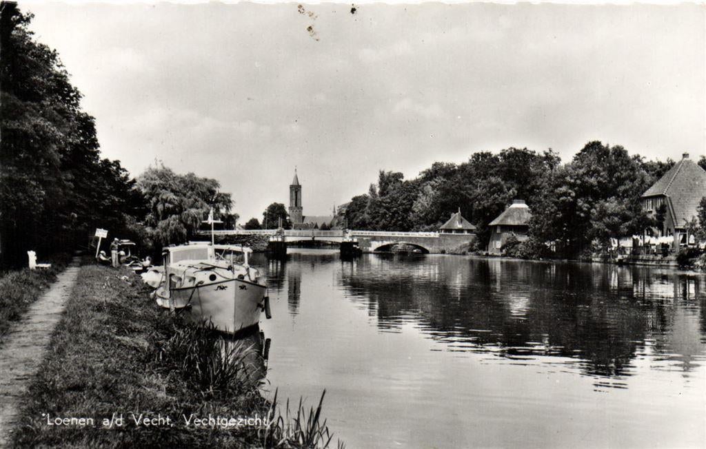 Loenen a/d Vecht, Vechtgezicht - boot - 1961 gelopen, Ophalen of Verzenden, Voor 1920, Gelopen, Utrecht