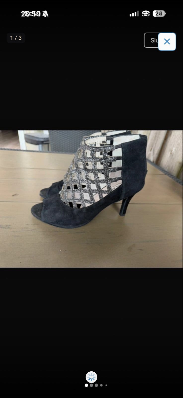 Zwarte  salsa bachata dansschoen anna kern maat 6: maat 40, Ophalen of Verzenden, Gedragen, Zwart, Schoenen met hoge hakken