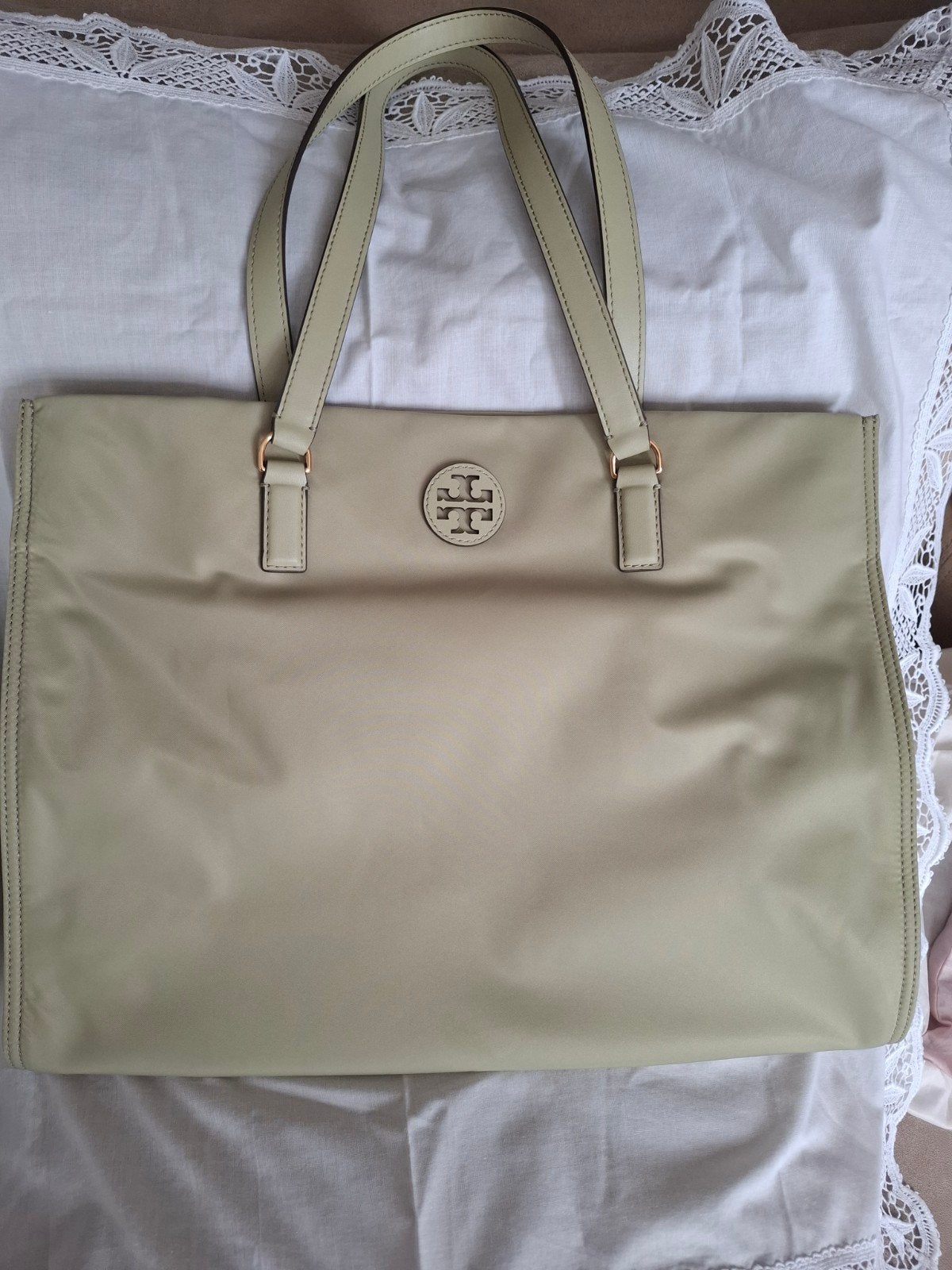 TORY BURCH TOTE BAG, Ophalen of Verzenden, Zo goed als nieuw, Groen, Shopper
