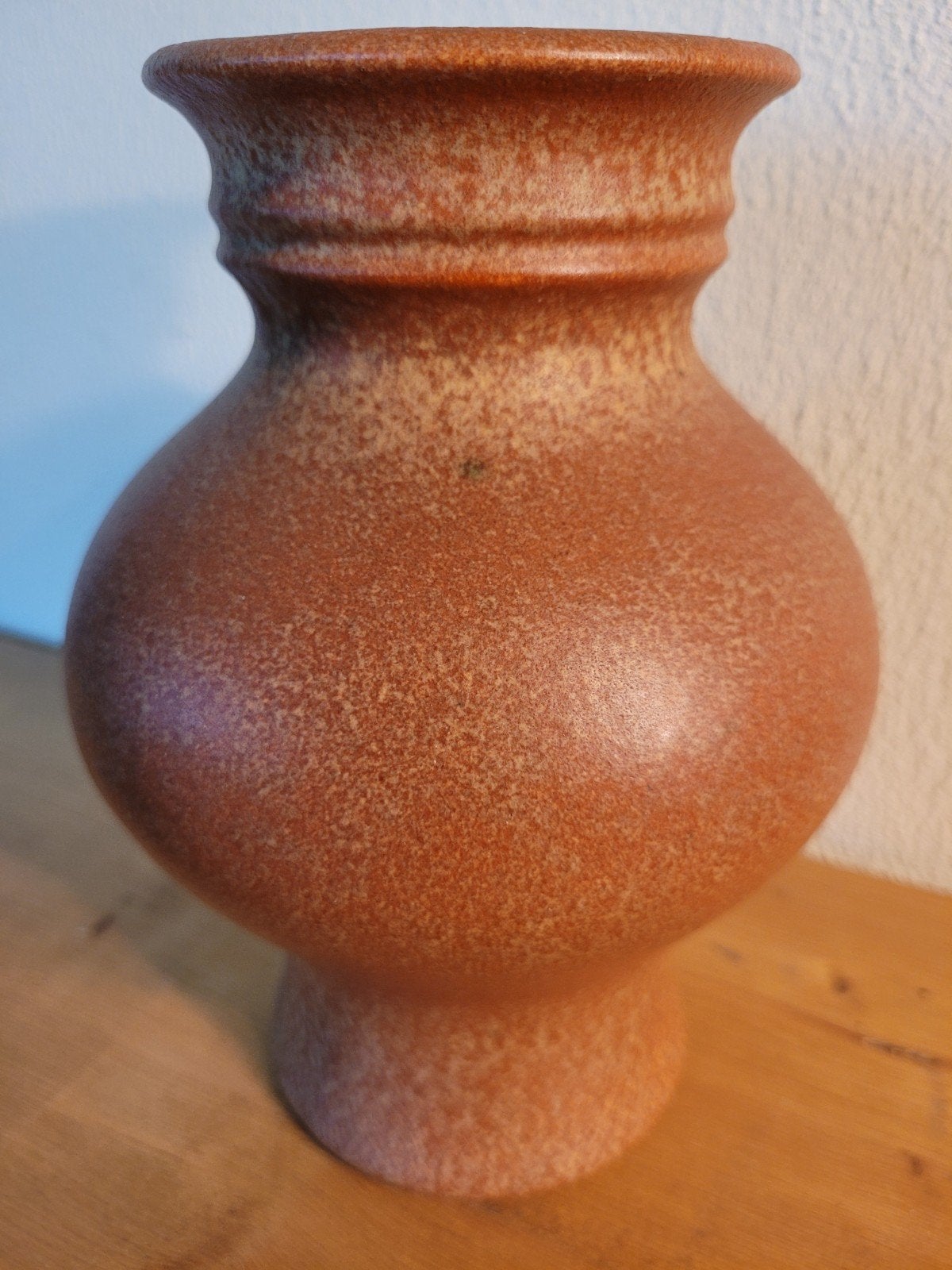 West-Germany Ü-Keramik Uebelacker 534/18 vaas W.Germany, Bruin, Ophalen of Verzenden, Zo goed als nieuw, Steen/keramiek