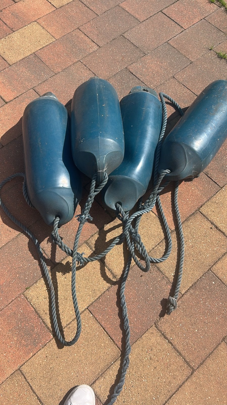 4 gebruikte fenders met lijn, 60 cm, Watersport en Boten, Ophalen, Gebruikt, Overige typen