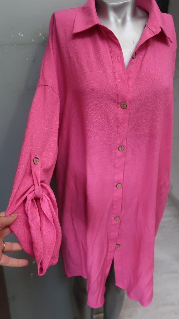 mooi nieuwe lange blouse of hes xxl cerise, Ophalen of Verzenden, Nieuw, Roze, Blouse of Tuniek