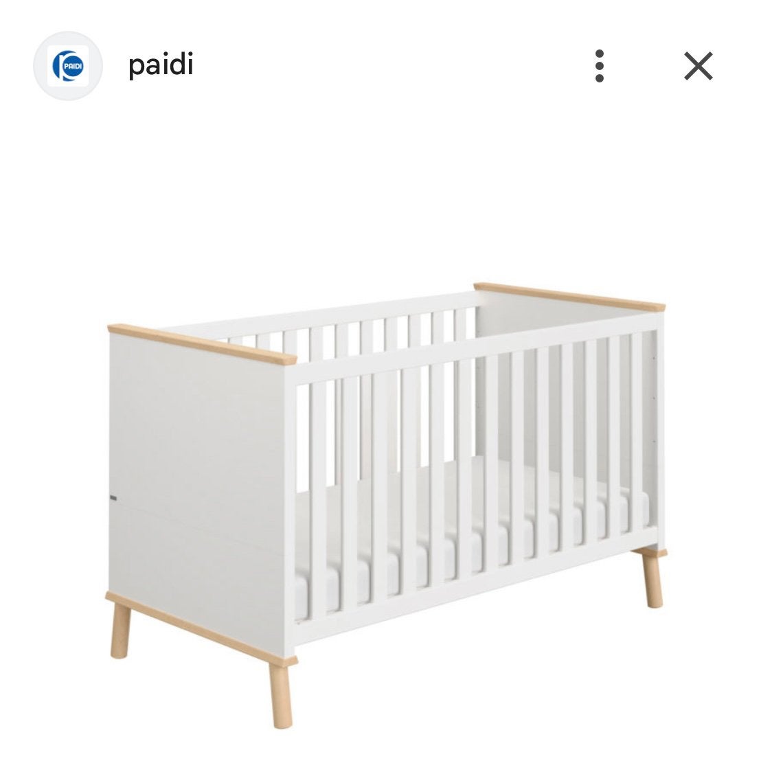Babybed Ylvie merk Paidi, Kinderen en Baby's, Ophalen, Zo goed als nieuw, Ledikant