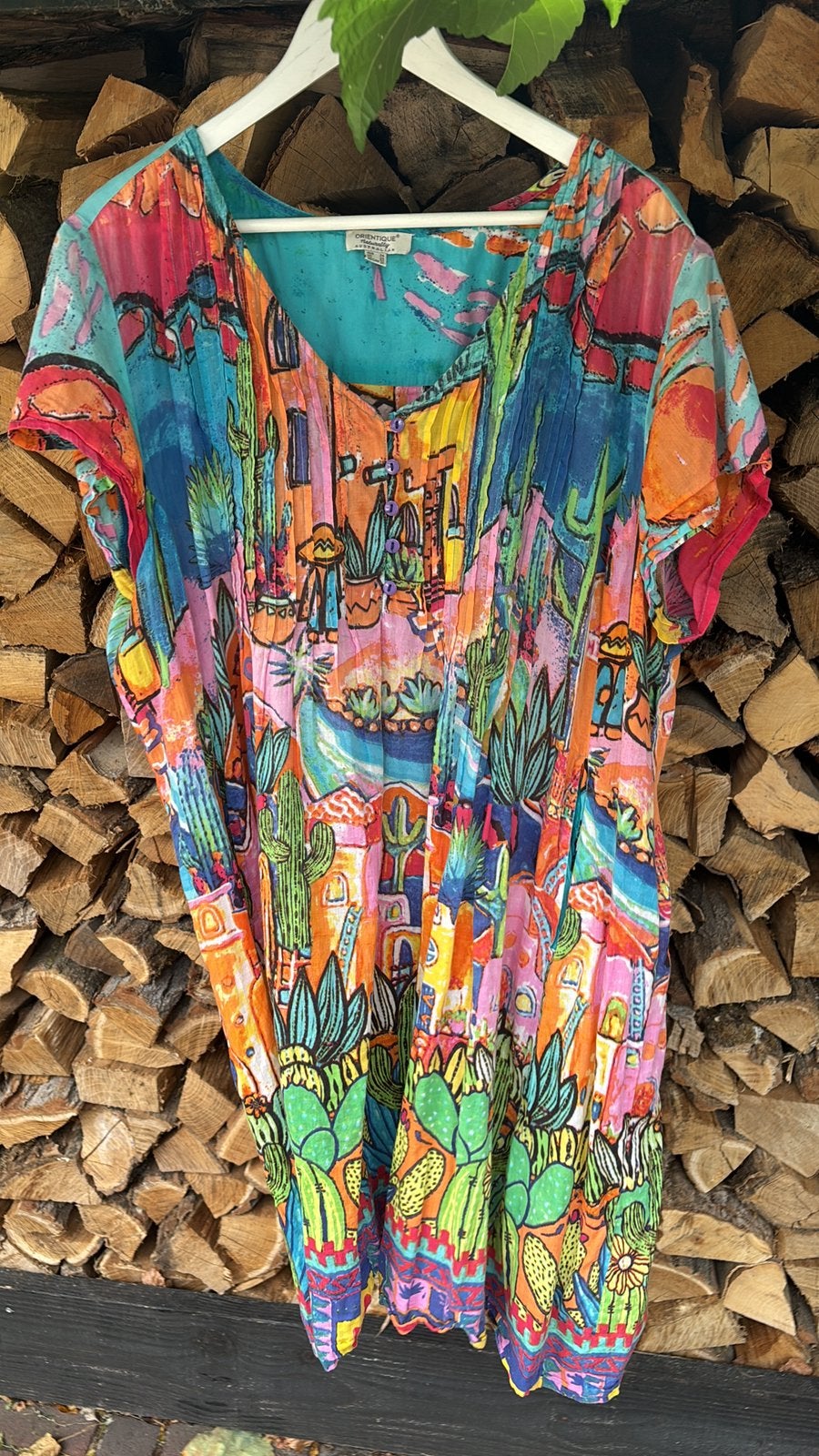 Orientique mt 52, Kleding | Dames, Verzenden, Zo goed als nieuw, Meerkleurig, Jurk