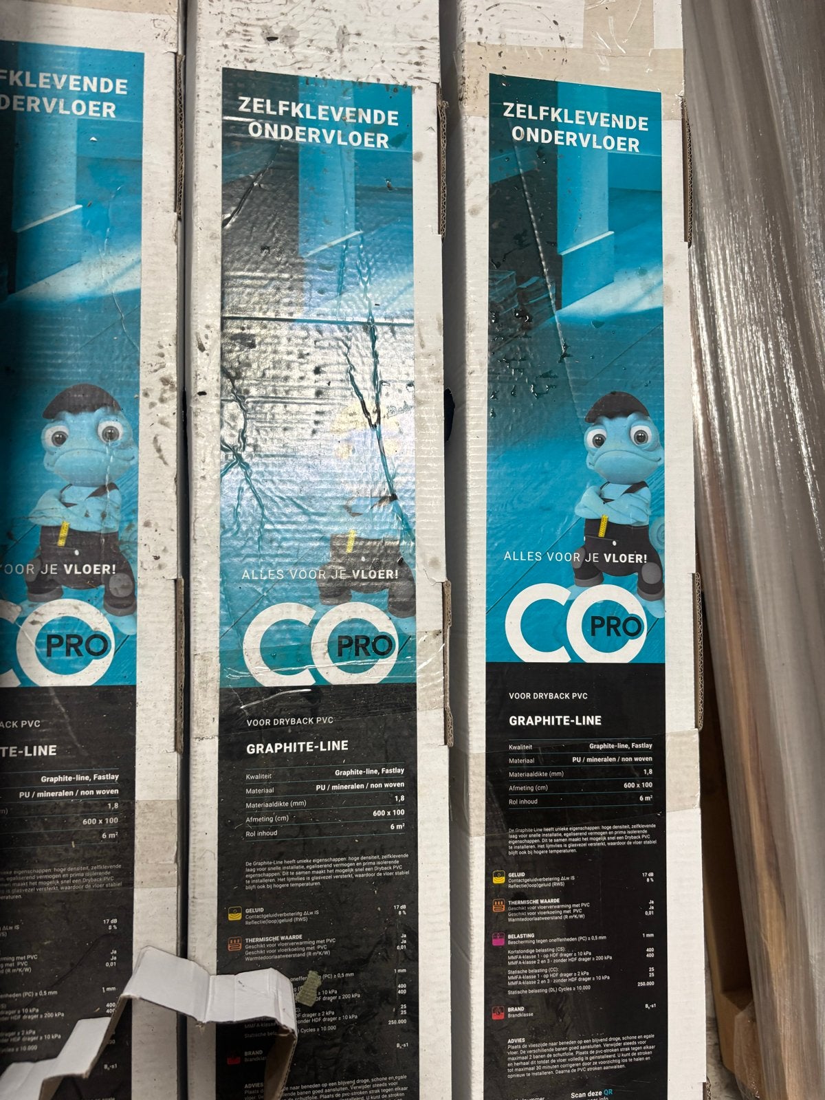 54m² Zelfklevende ondervloer voor PVC - Direct plakken, Huis en Inrichting, Stoffering | Vloerbedekking, Overige typen, Nieuw