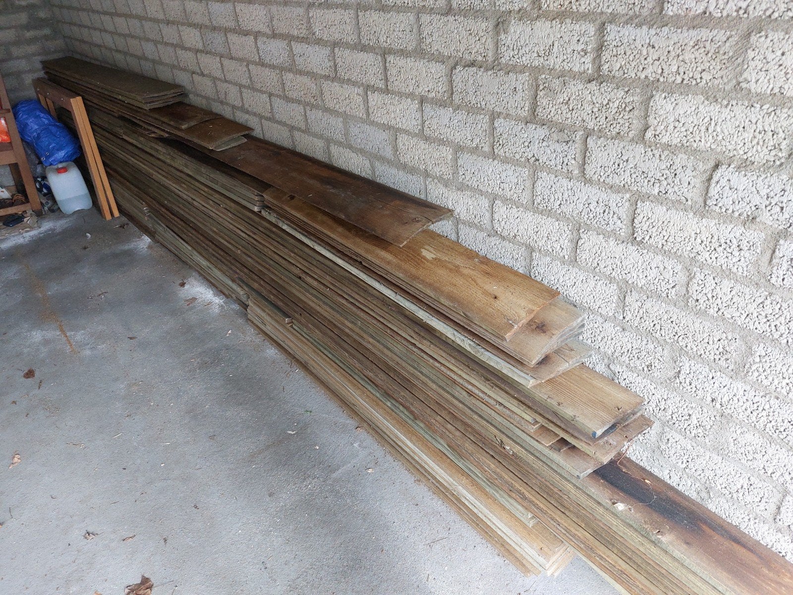 Western Red Cedar delen 180mm breed, diverse lengtes, Ophalen, Gebruikt, Minder dan 25 mm, Plank
