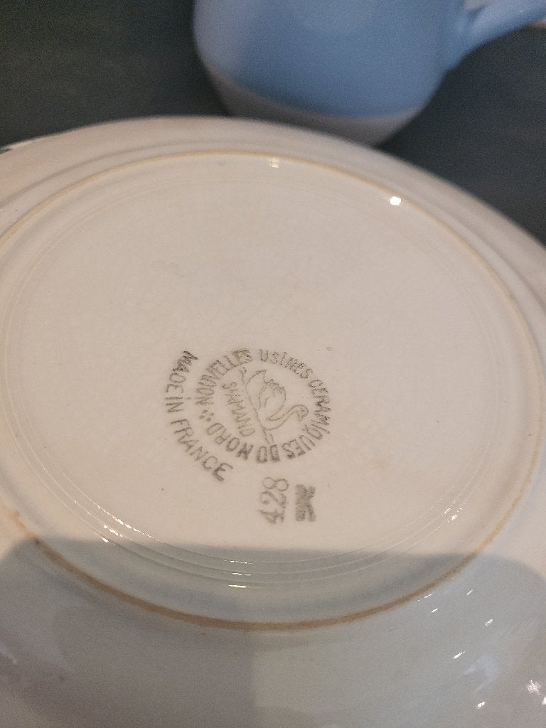 5 antieke St Amand ontbijt bordjes p/st 3.50, Ophalen of Verzenden