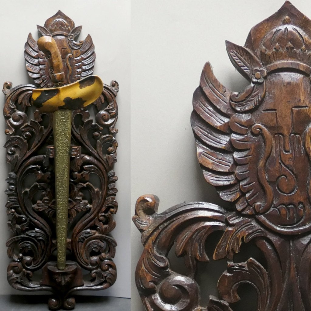 Keris houder BV1 Blawong logo Kraton Yogygakarta Java, Antiek en Kunst, Ophalen of Verzenden