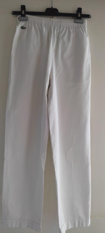 Chemise Lacoste vintage zomerbroek, S, Maat 38/40 (M), Verzenden, Wit, Zo goed als nieuw