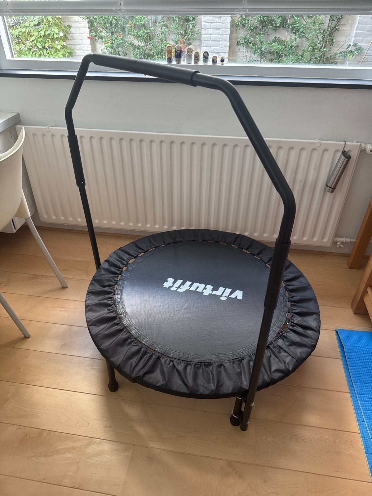 Virtufit Rebounder (Mini Trampoline) met Handvat, Ophalen, Zo goed als nieuw, Benen, Overige typen
