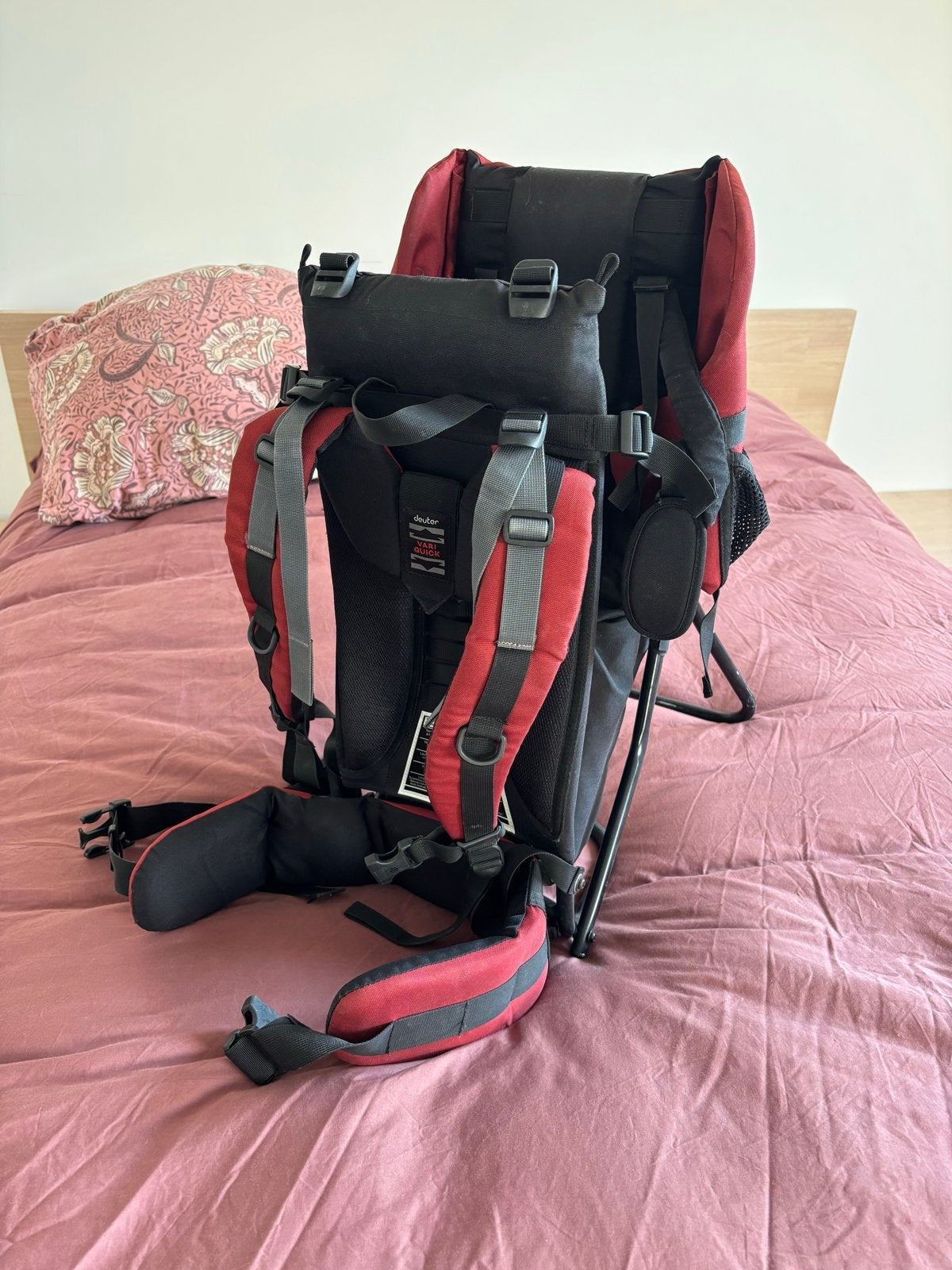 Deuter Kid Comfort II Draagrugzak - Rood/Zwart, Overige merken, Gebruikt, Ophalen of Verzenden, Rug