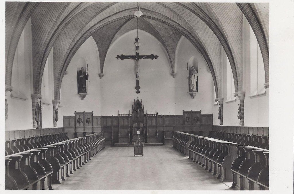 Tilburg cisterciënzer abdij oude gelopen ansichtkaart a1825, Ophalen of Verzenden, 1920 tot 1940, Gelopen, Noord-Brabant