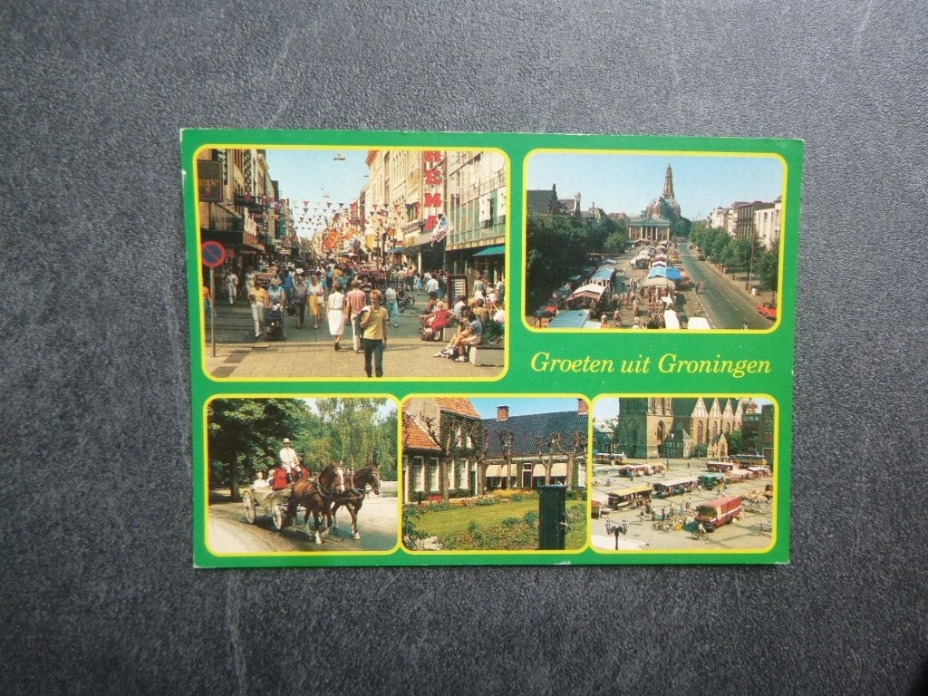 Groningen, Hema/markt 1989, Verzenden, 1980 tot heden, Gelopen, Groningen