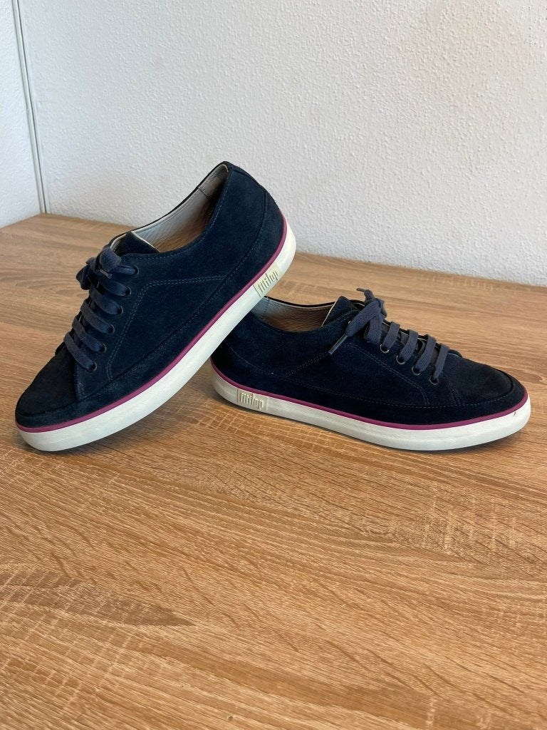 FitFlop Super T suède sneakers – maat 40 – donkerblauw, Fitflop, Blauw, Flop, Ophalen of Verzenden