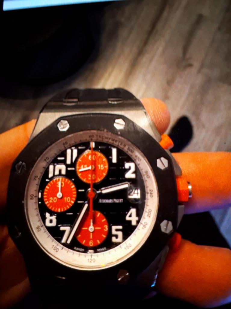 Audemars piguet  tour auto titanium, Ophalen of Verzenden, Zwart, Jongen of Meisje