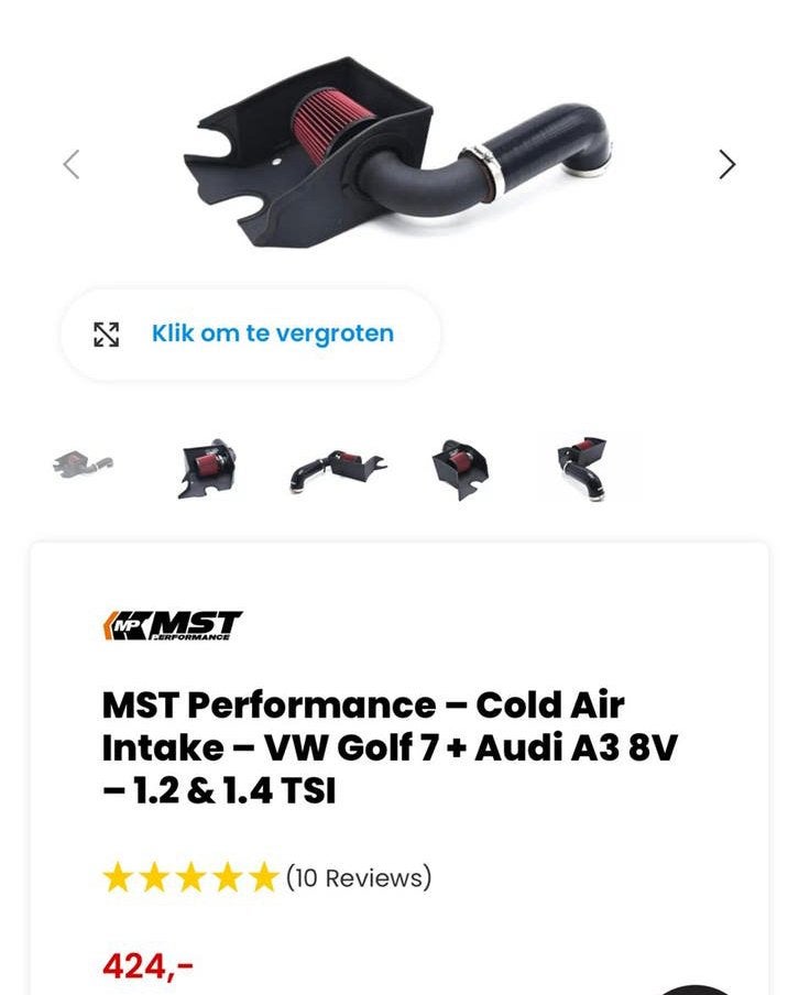 MST Performance Open Luchtfilter (2filters) ea211, Auto-onderdelen, Filters, Ophalen of Verzenden, Gebruikt, Volkswagen