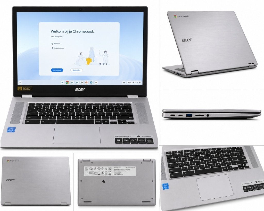Acer Chromebook 15 | 15,6" Full HD | Nauwelijks gebruikt, Ophalen, 4 GB of minder, 15 inch, Touchscreen