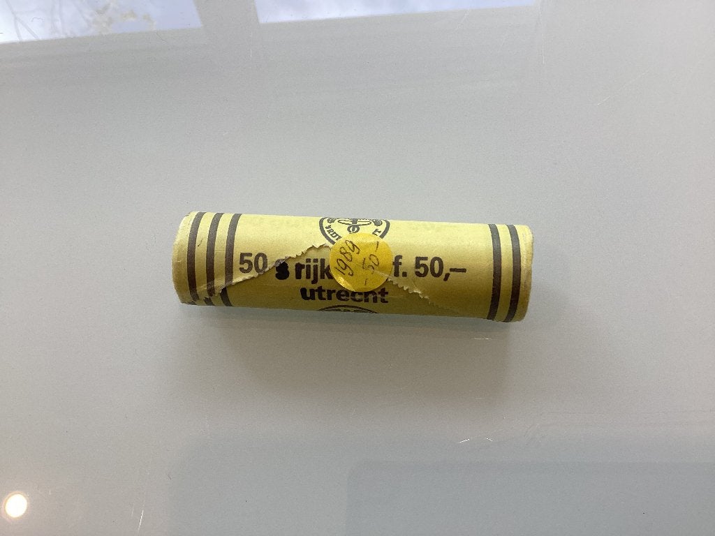 Originele muntrol 50 (UNC/ongeopend) guldens uit 1989, Postzegels en Munten, Munten | Nederland, Ophalen of Verzenden, Koningin Beatrix