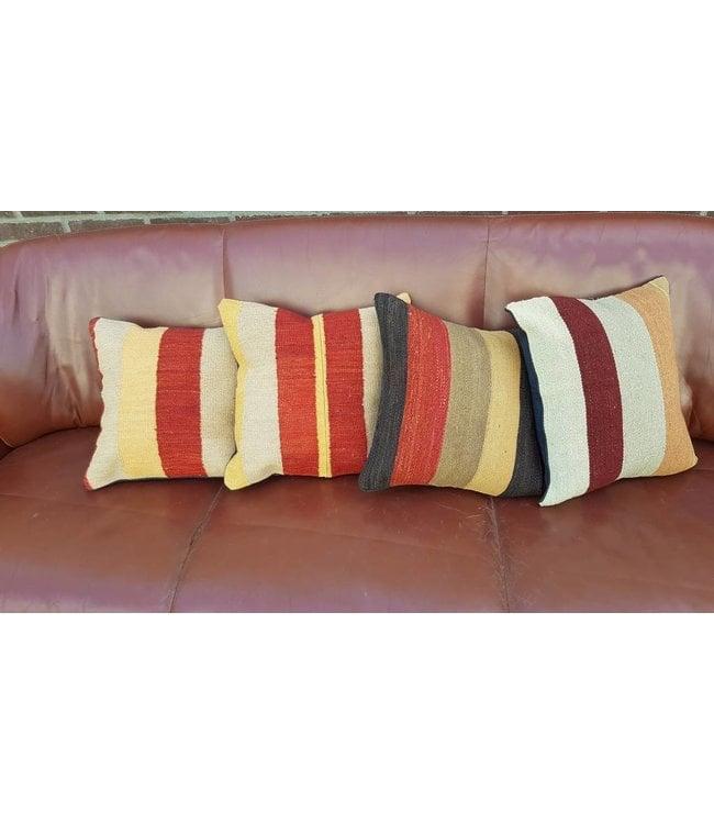 4x Kelim Kussens 45x45 cm, Huis en Inrichting, Woonaccessoires | Kussens, Ophalen of Verzenden, Nieuw, Overige kleuren, Vierkant
