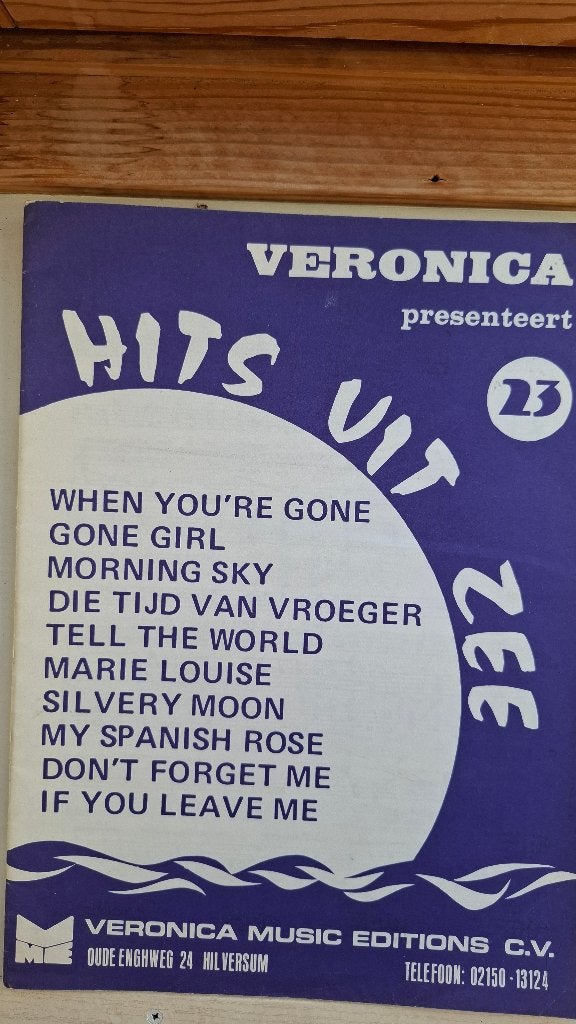 Veronica bladmuziek Hits uit Zee 23 - toetsen en gitaar