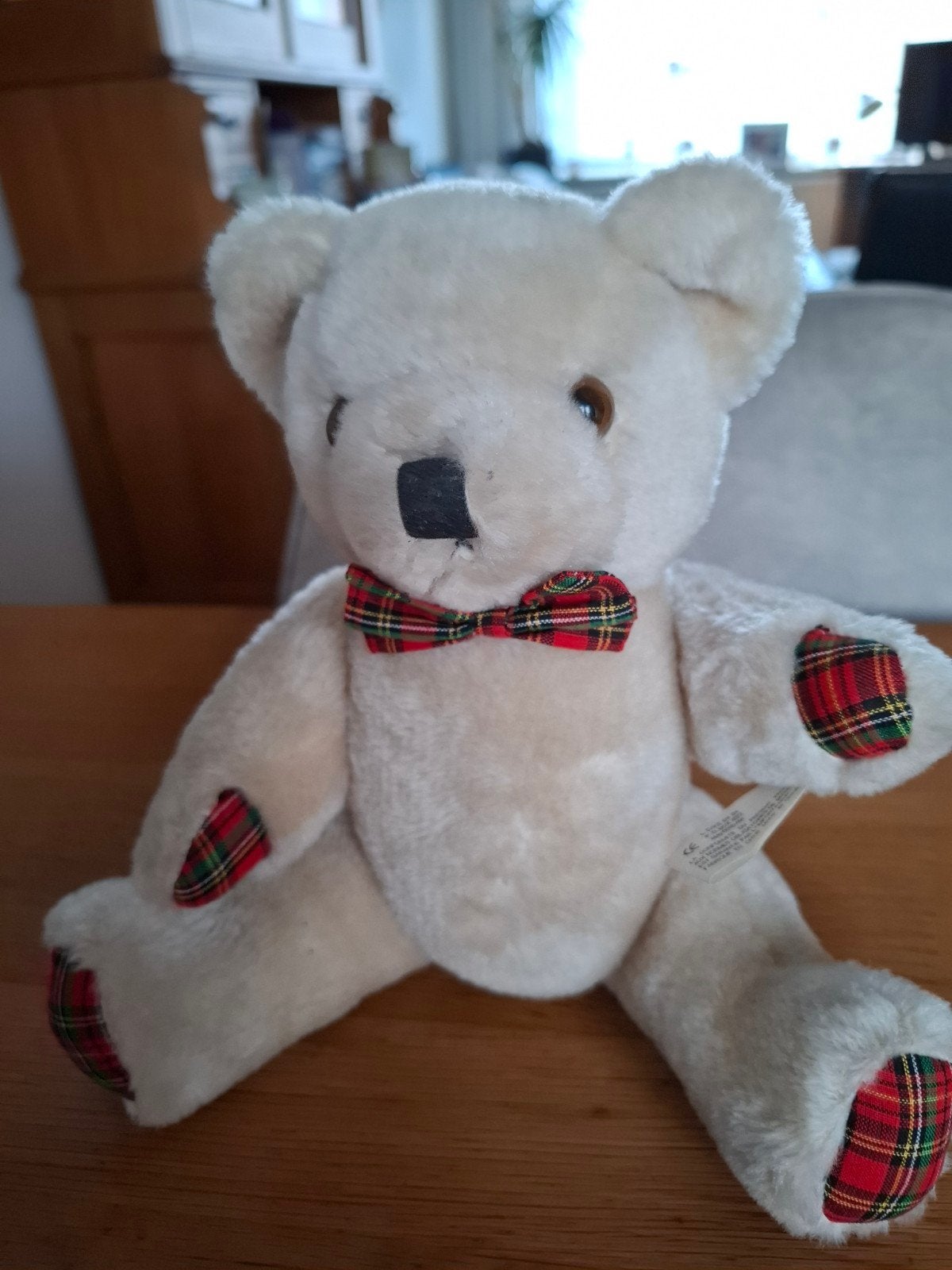 Vintage Teddybeer L. Dake en Zn Amsterdam Jaren '80 - 35 cm, Overige merken, Beer, Ophalen of Verzenden, Middelgroot (20 tot 80 cm)