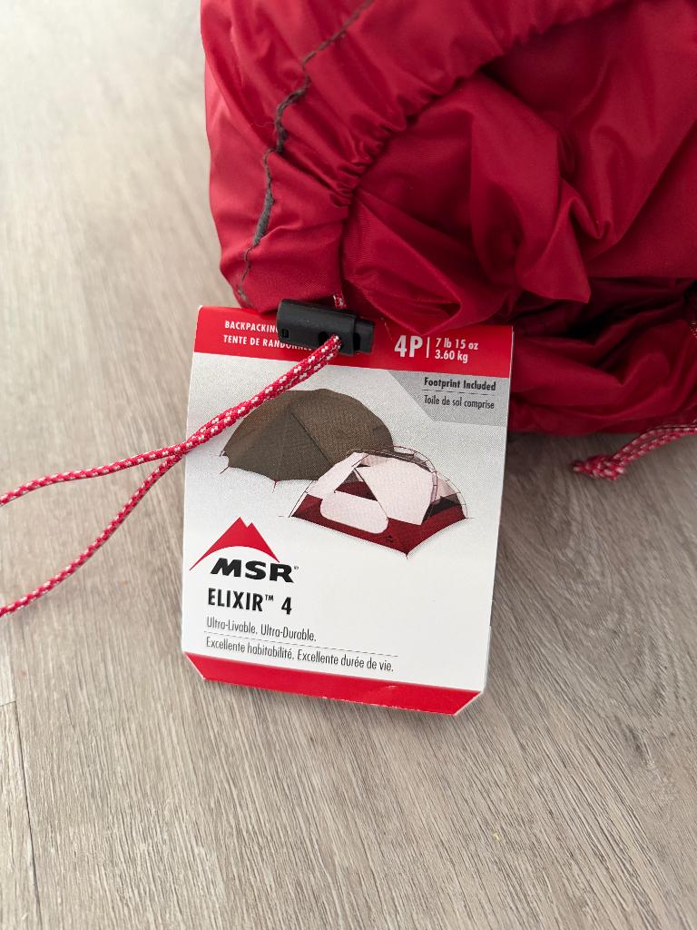 MSR Elixir 4 - Gloednieuwe 4-persoonstent, Ophalen, Zo goed als nieuw, Tot en met 4