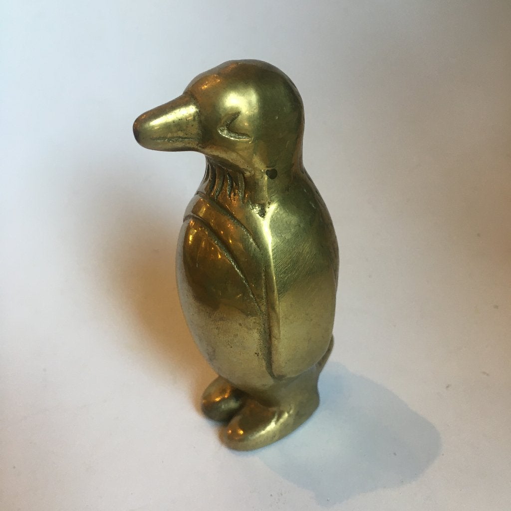 Vintage koperen pinguin, Ophalen of Verzenden, Gebruikt, Dier
