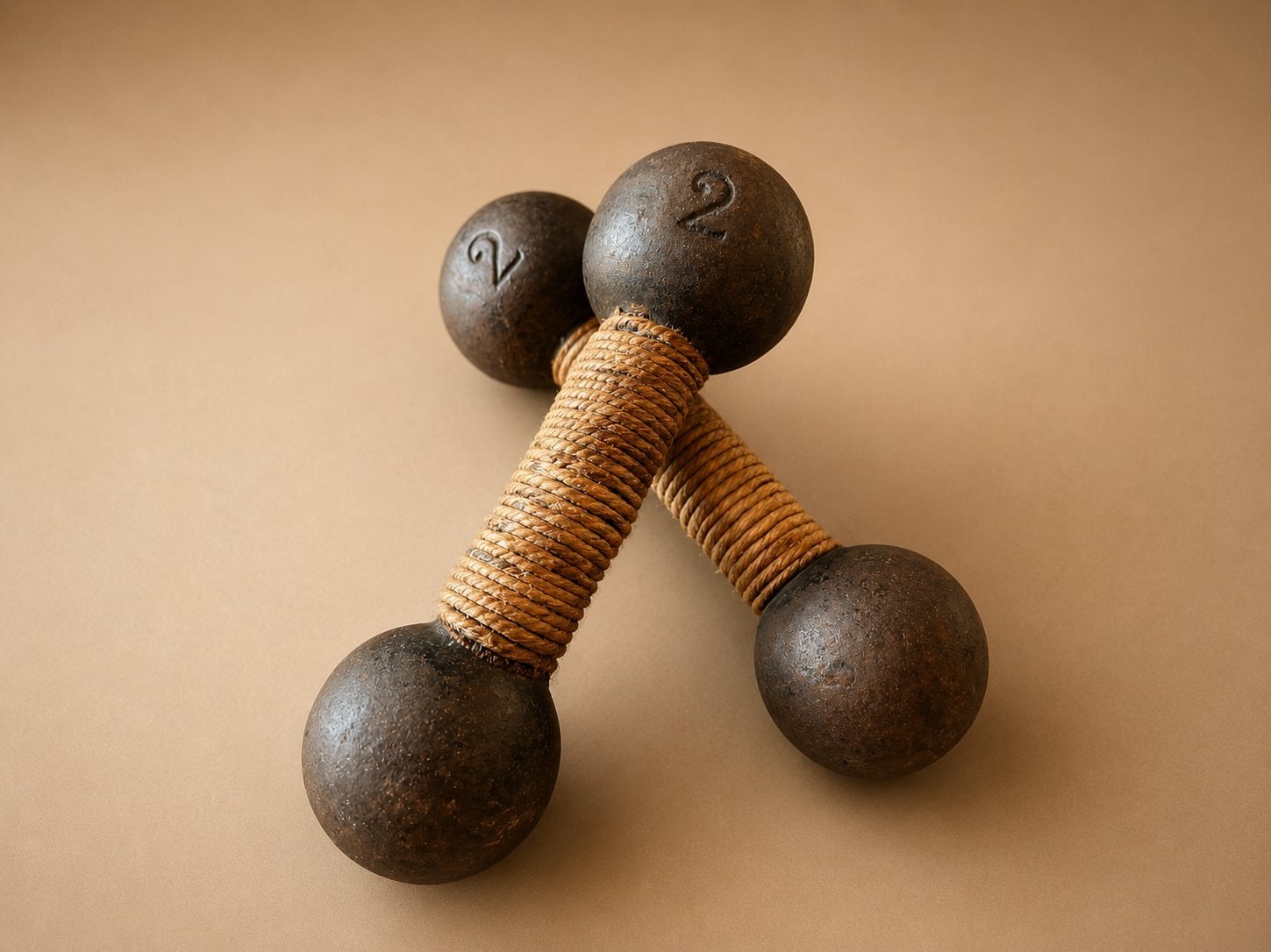 Unieke set antieke halters 1880- 1920 - Gietijzer/Sisal, Ophalen of Verzenden