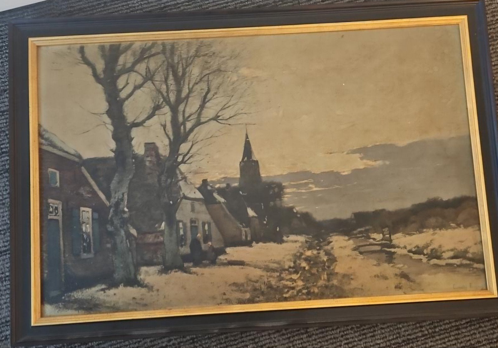 antiek schilderij olieverf, Ophalen of Verzenden