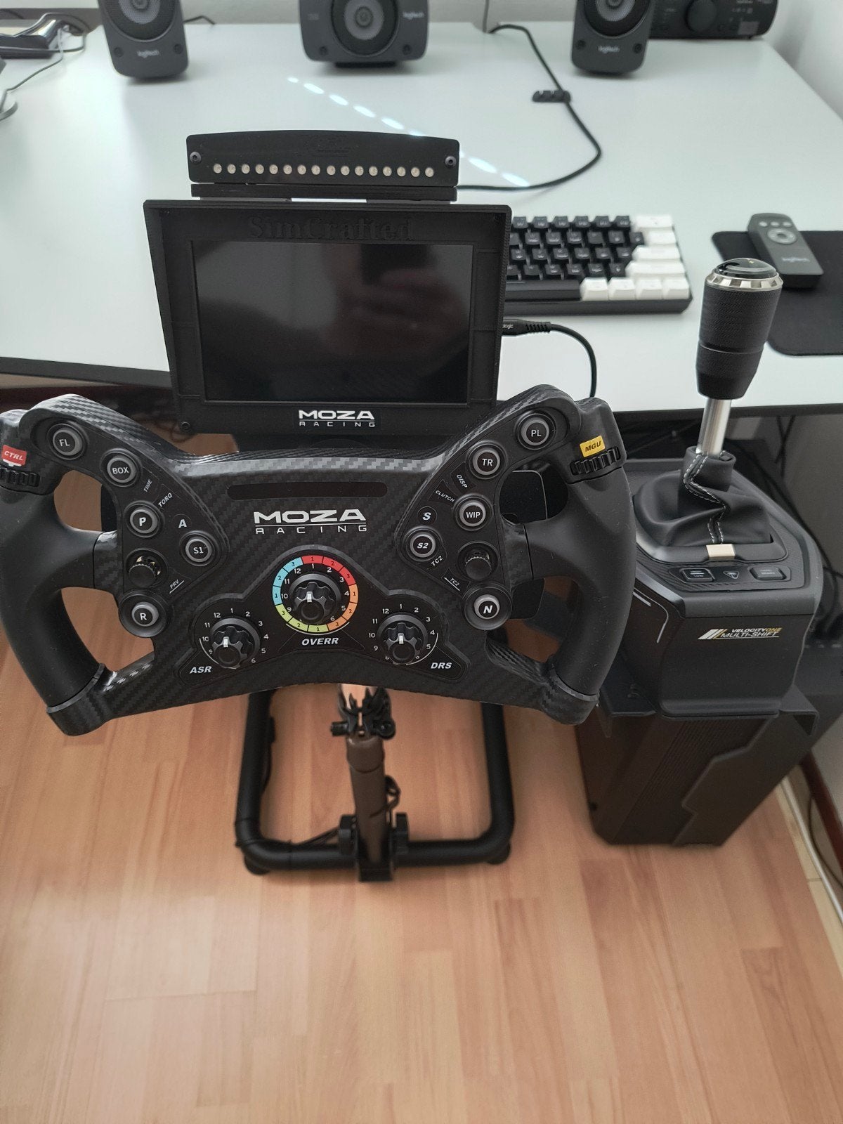 Moza R5 Compleet Racing Sim met Shifter, Pedalen & Stand, Ophalen, Zo goed als nieuw