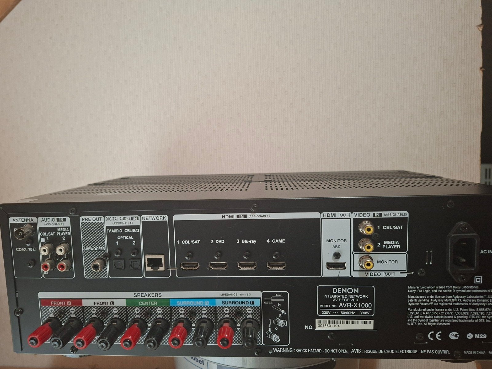 DENON versterker 2 dali en 1 middenluidspreker, Ophalen, Gebruikt