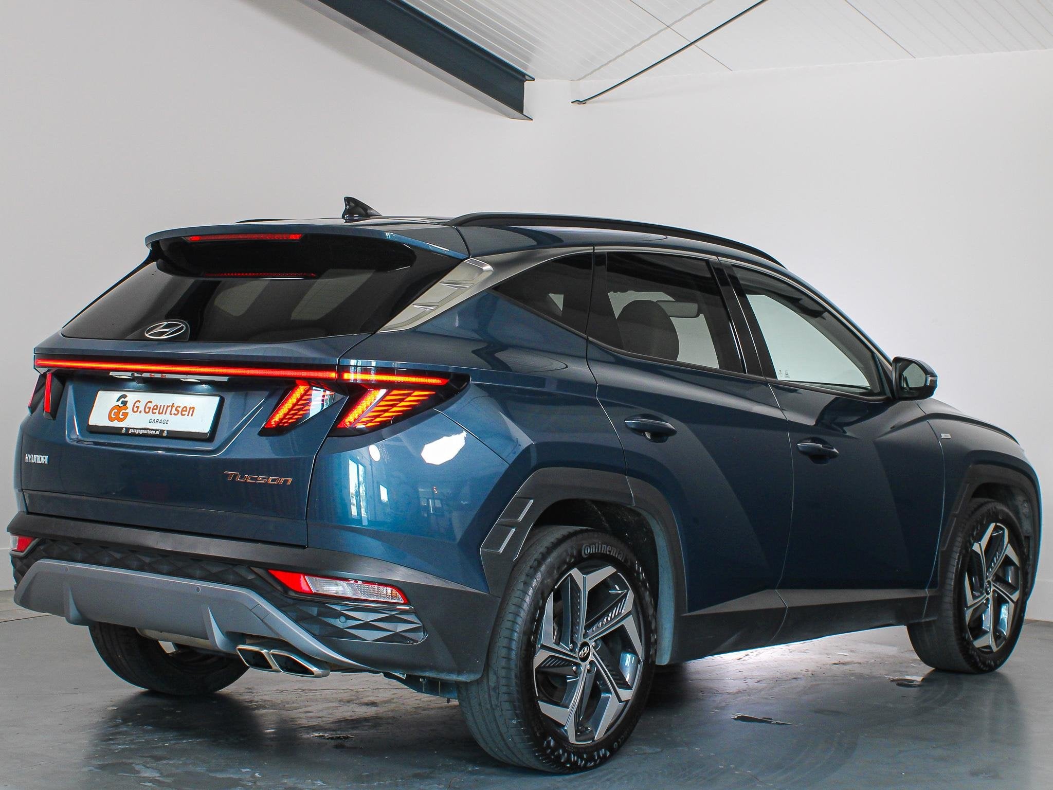 Hyundai Tucson 1.6 T-GDI MHEV Premium Volleder, 360Camera, A, Auto's, Euro 6, 4 cilinders, 150 pk, Blauw