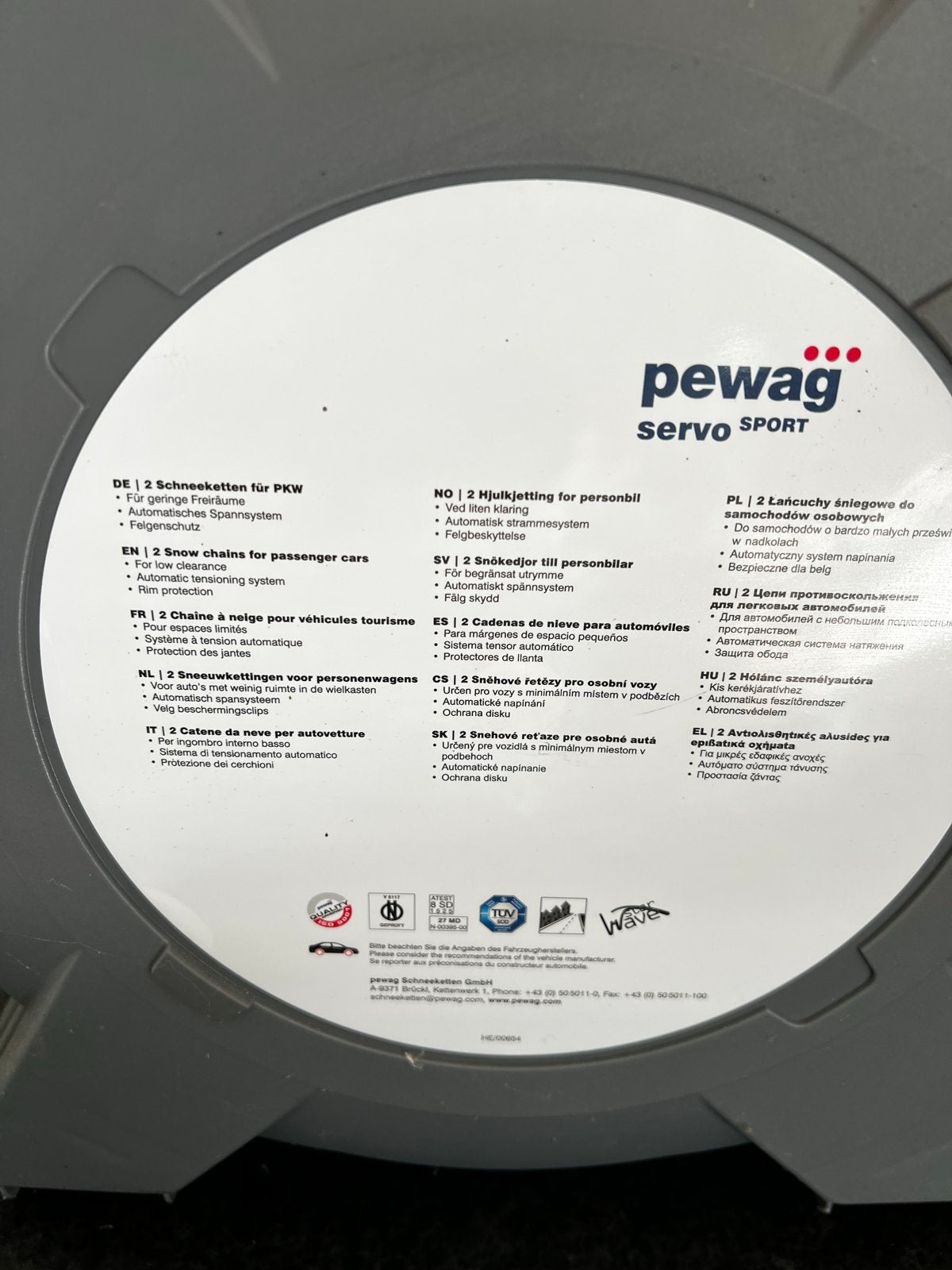 Pewag Servo Sport Sneeuwkettingen (ongebruikt), Auto diversen, Ophalen, Nieuw