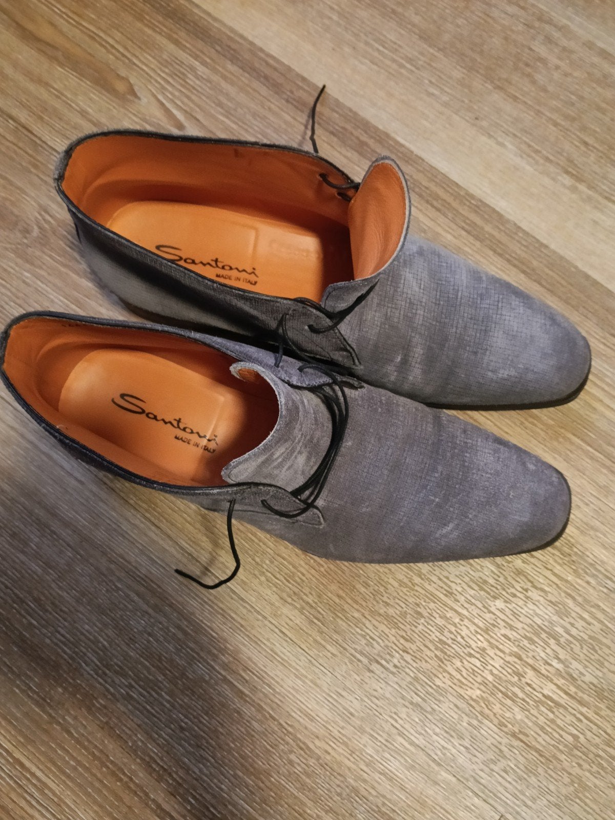 Santoni suède veterschoenen - Maat 43, Overige kleuren, Ophalen of Verzenden, Santoni, Gedragen