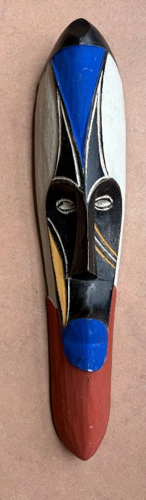 Vintage houten Fang masker / wanddecoratie, Gabon, Afrika, Hout, Afrika, Masker, Ophalen of Verzenden
