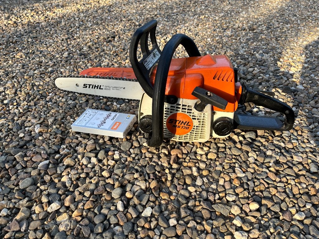 Stihl kettingzaag MS170 met ketting, Tuin en Terras, Hand-tuingereedschap, Ophalen of Verzenden, Zo goed als nieuw, Overige soorten