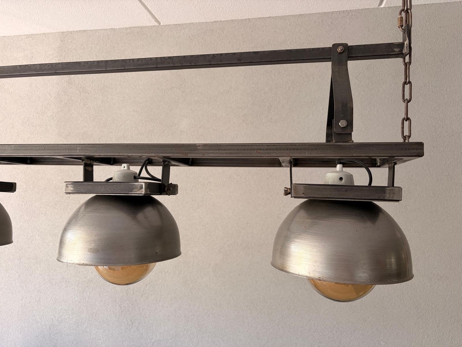 Industriële lampen: Eettafel, hanglamp en staande lamp, Ophalen, Gebruikt, Metaal, E27 (groot)