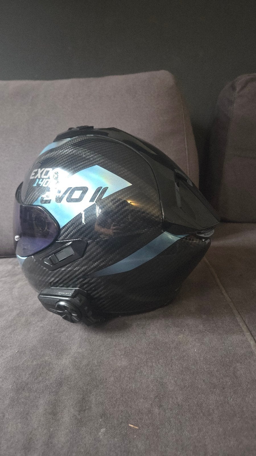 Scorpion EXO 1400 EVO 2 Carbon met Sena Spider ST1, Overige merken, Heren, Ophalen of Verzenden, Integraalhelm