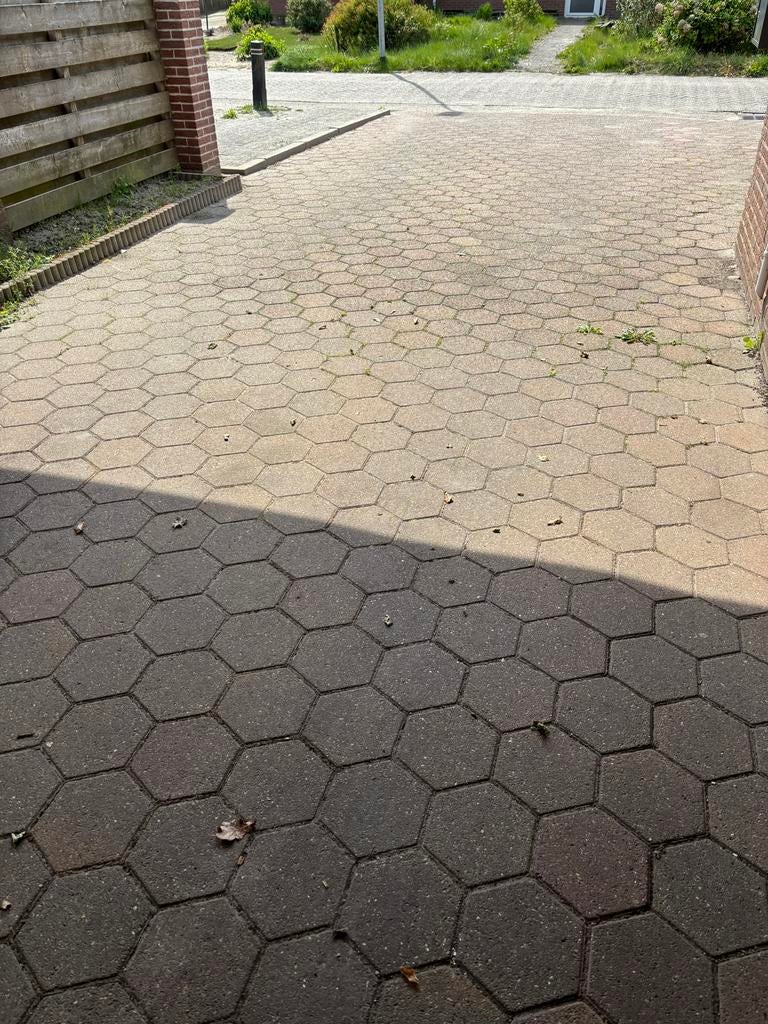 Gebruikte zeshoekige betontegels voor oprit of terras, Tuin en Terras, Ophalen, Gebruikt, Klinkers, 10 m² of meer