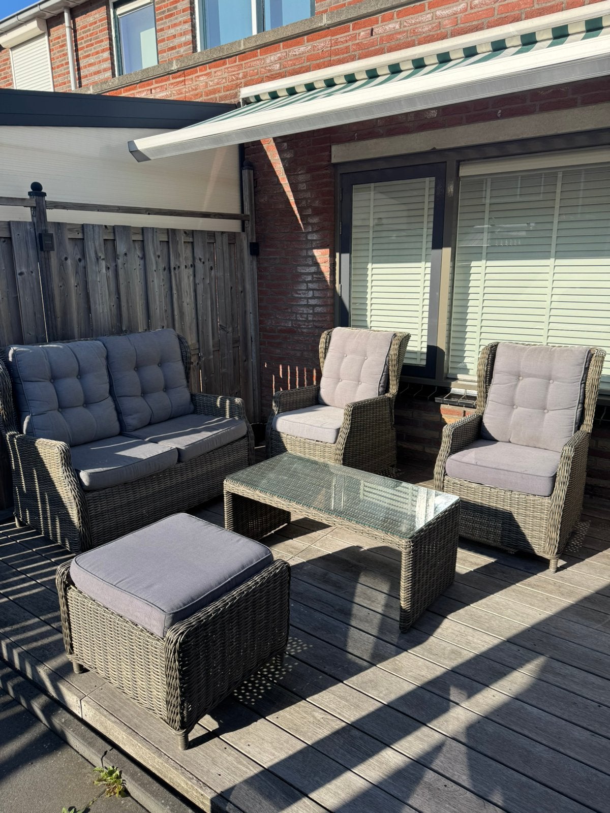 Tuin meubel set, Ophalen, 5 zitplaatsen, Kunststof, Tuinset