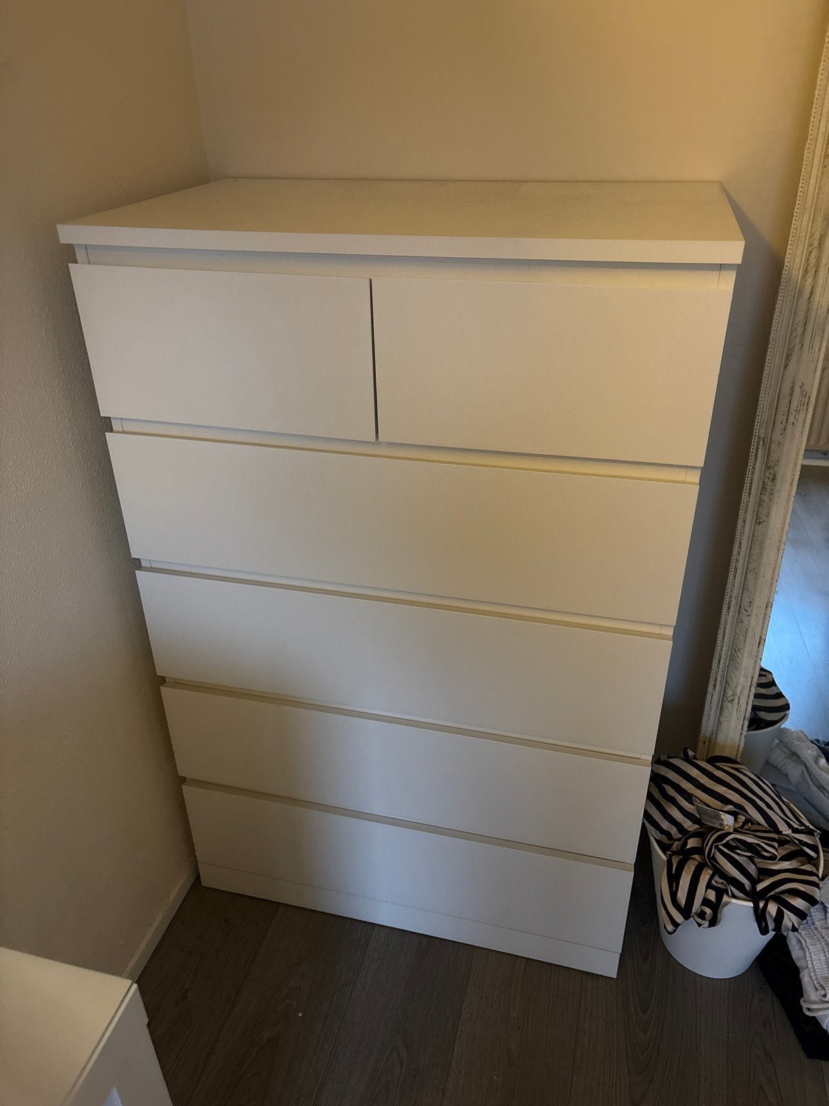 Ikea HEMNES Witte ladekast met 6 laden - Zo goed als nieuw, Huis en Inrichting, Ophalen, Overige materialen, 5 laden of meer, 100 tot 150 cm
