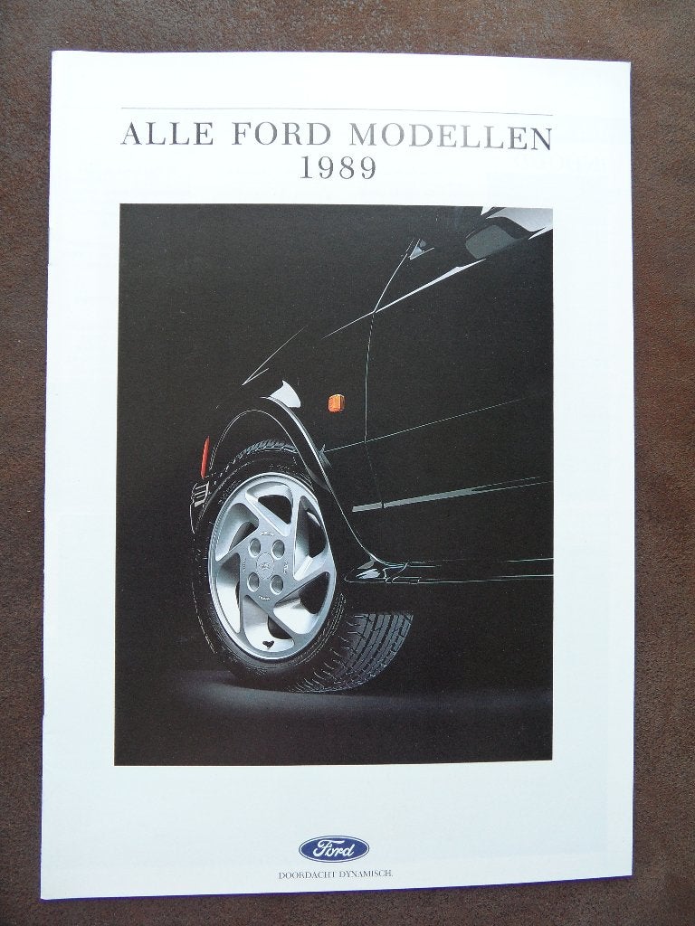 Autofolder : Ford – Alle modellen 1989, Ophalen of Verzenden, Nieuw, Ford