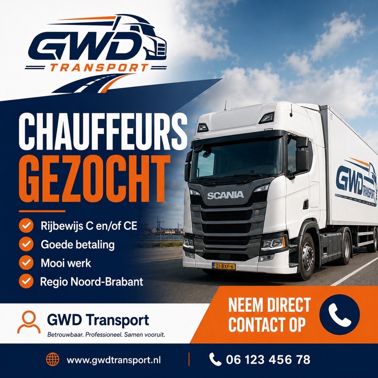 Rijbewijs C en CE gezocht! OMGEVING NOORD-BRABANT, Vacatures, Vacatures | Chauffeurs, Overige niveaus, Starter, Overige vormen