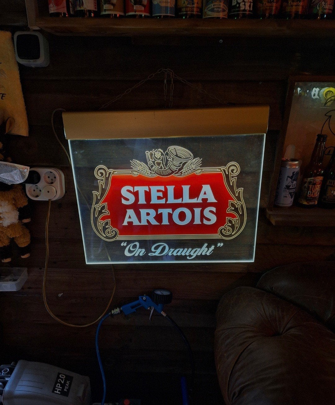 Stella Artois Lichtbak - Vintage Reclamebord, Verzamelen, Ophalen of Verzenden, Gebruikt, Lichtbak of (neon) lamp