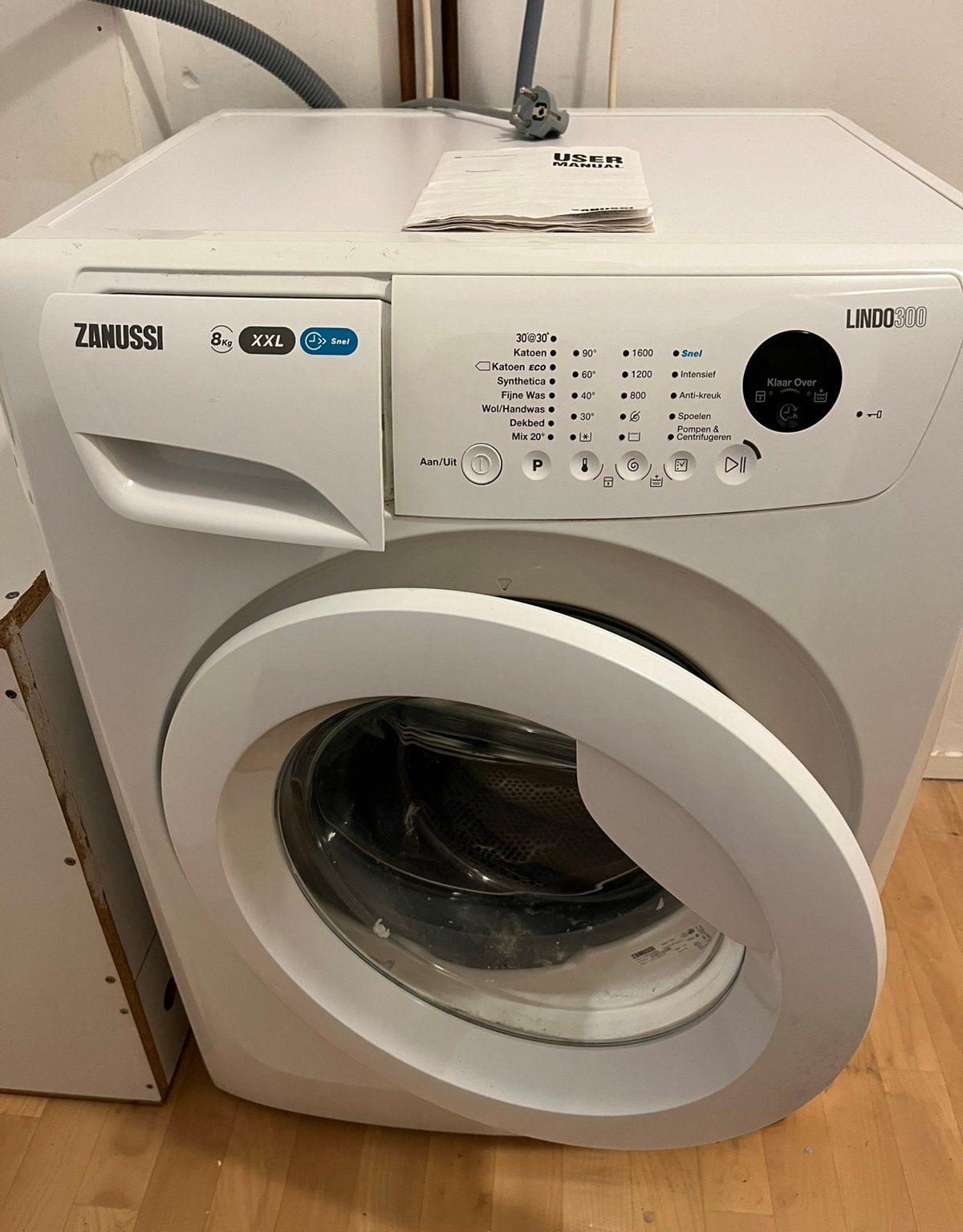 Wasmachine Zanussi, Witgoed en Apparatuur, Ophalen, Gebruikt, Voorlader, 85 tot 90 cm
