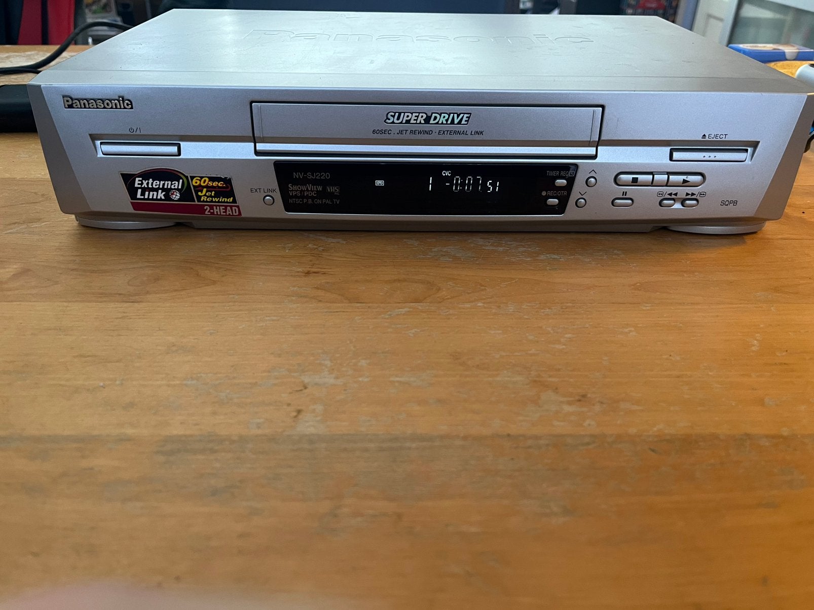 Panasonic video recorder VHS  + SQPB werkt 100%, Ophalen of Verzenden, Zo goed als nieuw