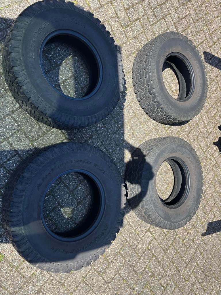 4x BF Goodrich 265/75/16 banden met 4-5mm profiel, Auto-onderdelen, Banden en Velgen, Ophalen, Gebruikt, 15 inch, Band(en)